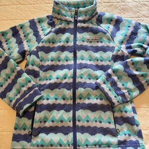 Columbia Chevron Fleece Jacket - Blue and Green